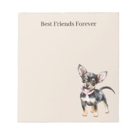Bloco De Notas Sweet Cute Brown Cream Chihuahua Dog Best Friends