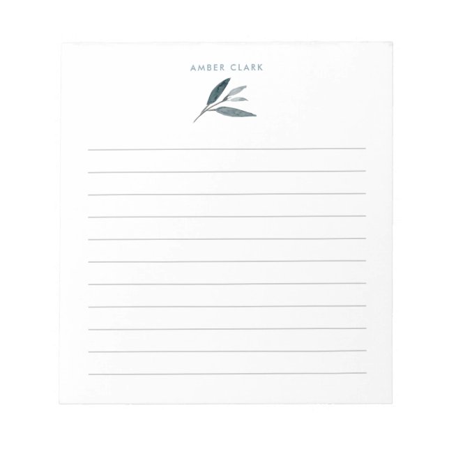 Bloco De Notas Tabagismo Botânico | Vinculado (Frente)