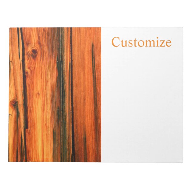 Bloco De Notas tábuas de celeiro marrons Thunder_Cove (Frente)