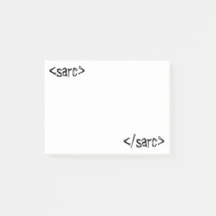 Bloco De Notas Tag de Código Engraçado de Sarcasmo