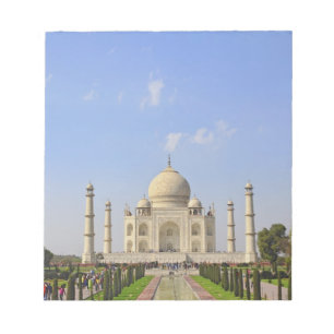 Bloco De Notas Taj Mahal, um mausoléu localizado em Agra, Índia,