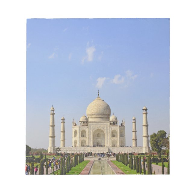 Bloco De Notas Taj Mahal, um mausoléu localizado em Agra, Índia, (Frente)