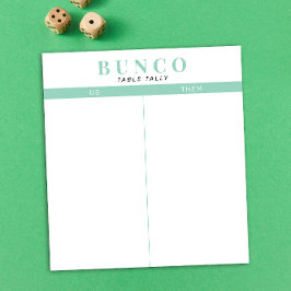 Bloco De Notas Tally de Mesa azul e Bunco branco simples