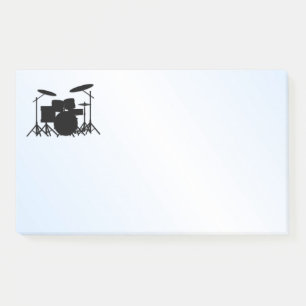 Bloco De Notas Tambores Música Design Azul
