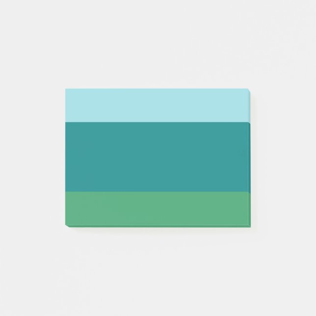 Bloco De Notas Tanager Turquesa, Azul Teal e Verde Kelly Horiz (Frente)