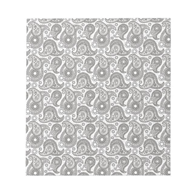 Bloco De Notas Tangerine Black Paisley (Frente)