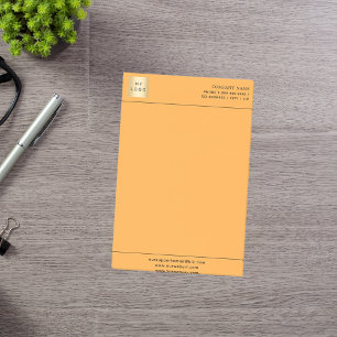 Bloco De Notas Tangerine - Logotipo da empresa laranja