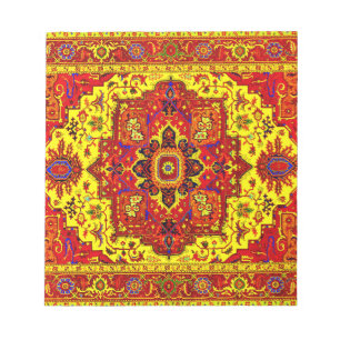 Bloco De Notas TAPETE PERSA - vermelho & amarelo