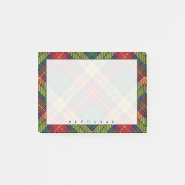 Bloco De Notas Tartan Regal do Clã Escocês Buchanan (Frente)