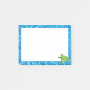 Bloco De Notas Tartaruga Marinha Fofa & Quadro de Água