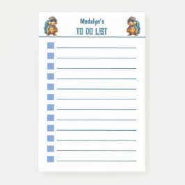 Bloco De Notas Tartaruga Pequena e Fofa Aventureira com Mochila,