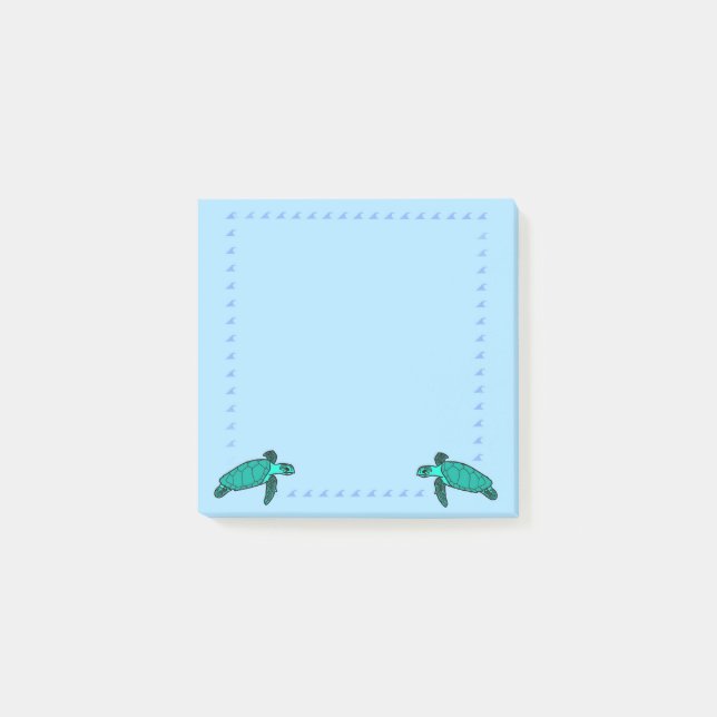 Bloco De Notas Tartarugas Notas Post-it (Frente)