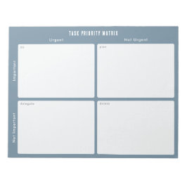 Bloco De Notas Task Priority and planner Matrix (blue)