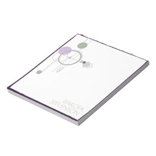 Bloco De Notas Tatuagens Linhas   Marca Verde Roxo Boêmio