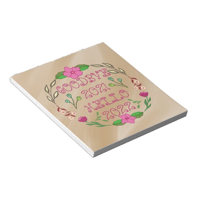 BLOCO DE NOTAS TCHAU 20XX OLÁ 20XX (Inclinado)