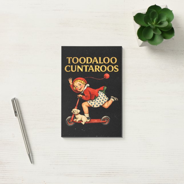 Bloco De Notas Tchau Cuntaroos Engraçado Sarcástico Humor Retrô (Escritótio)