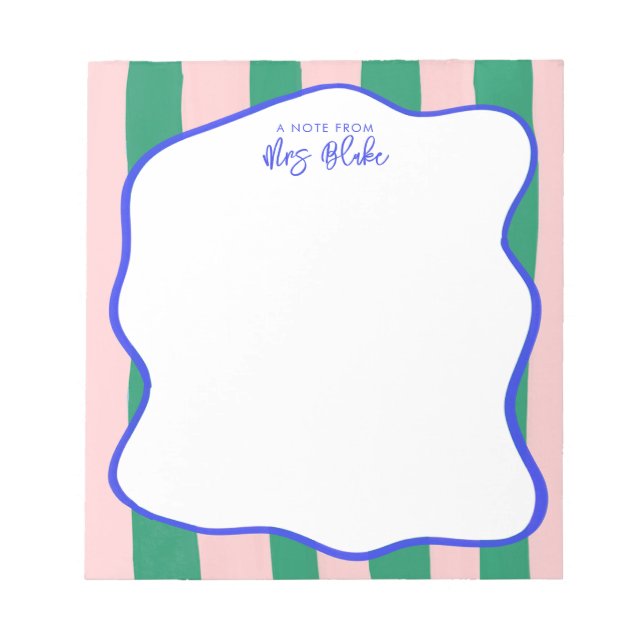 Bloco De Notas Teacher Appreciation Bold Color Border (Frente)