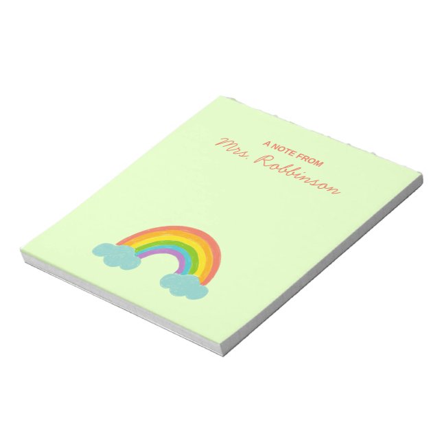 Bloco De Notas Teacher Appreciation Rainbow Notepad (Invertido)