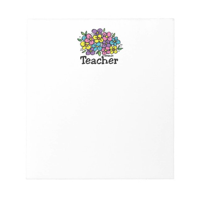 Bloco De Notas Teacher Blooms (Frente)