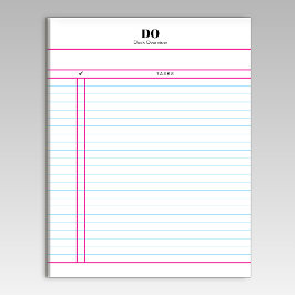 Bloco De Notas Teacher Monogram Daily To Do List Notepad