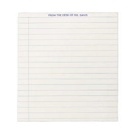 Bloco De Notas Teacher Student Notepad Lined Paper A Note From