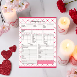 Bloco De Notas Teacup Cuties _ Folha de Relatório de Enfermagem