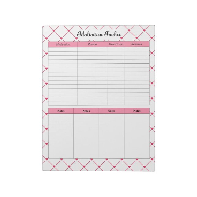 Bloco De Notas Teacup Cuties_ Medicamento Tracker (Invertido)