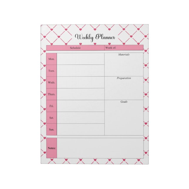 Bloco De Notas Teacup Cuties_ Weekly Planner (Invertido)