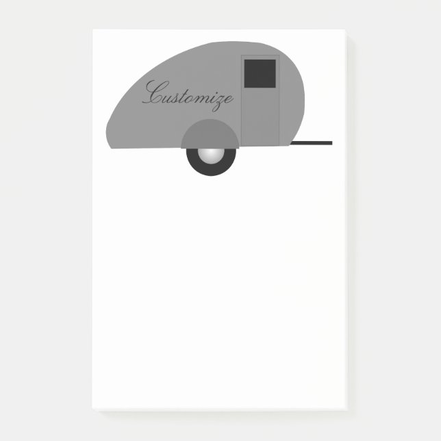 Bloco De Notas Teardrop Trailer Minúsculo Thunder_Cove (Frente)