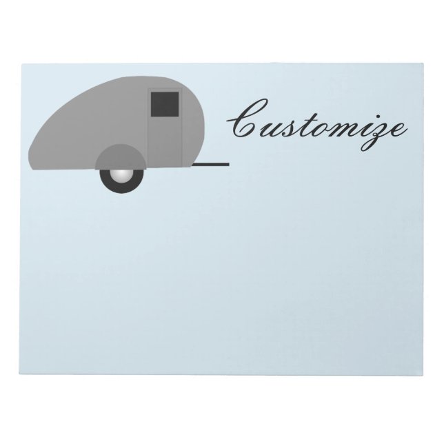 Bloco De Notas Teardrop Trailer Minúsculo Thunder_Cove (Frente)