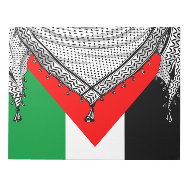 Bloco De Notas Tecido Tradicional do Keffiyeh Scarf Palestino (Frente)