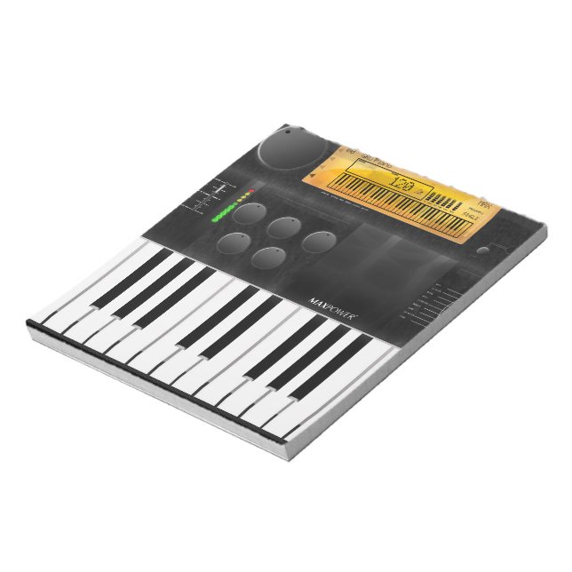 Bloco De Notas Teclado eletrônico (Invertido)