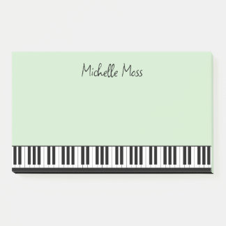 Bloco De Notas Teclado para Piano Musical Simples e Verde