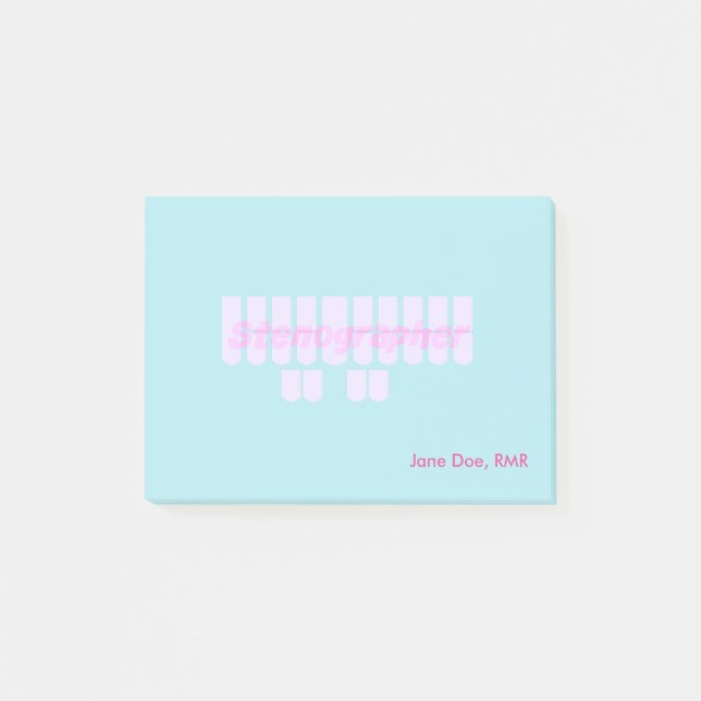 Bloco De Notas Teclas de Máquina do Steno Roxo (Frente)