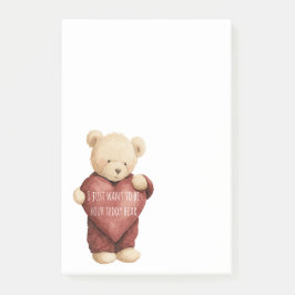 Bloco De Notas Teddy Bear Red Heart
