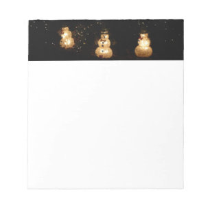 Bloco De Notas Tela de luz de feriado Snowman