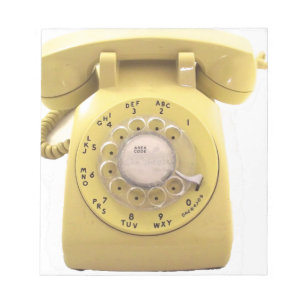 Bloco De Notas Telefone giratório amarelo