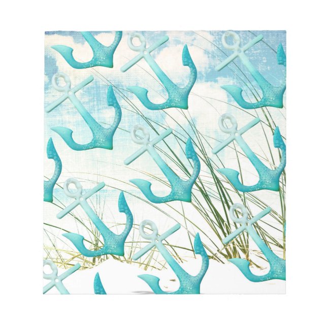 Bloco De Notas Tema Costeiro Costeiro Costeiro do Oceano de Praia (Frente)