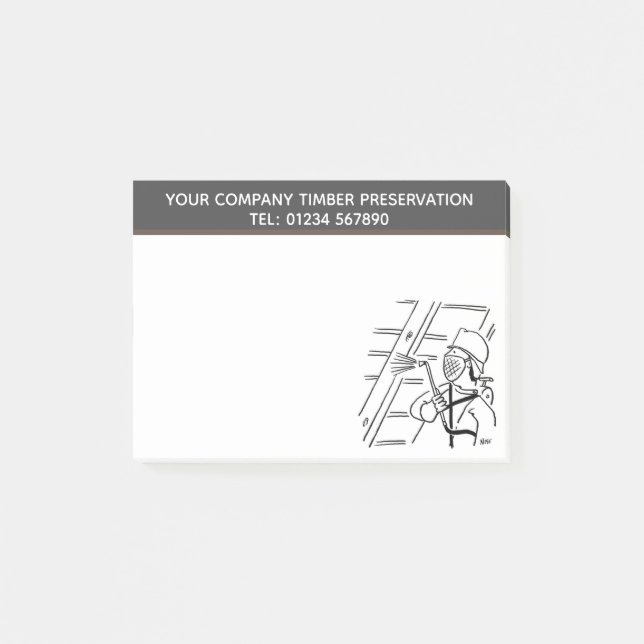 Bloco De Notas Tema de Cartoon de Preservação de Madeira para Per (Frente)