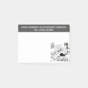 Bloco De Notas Tema de Cartoon de Serviços de Contabilidade para