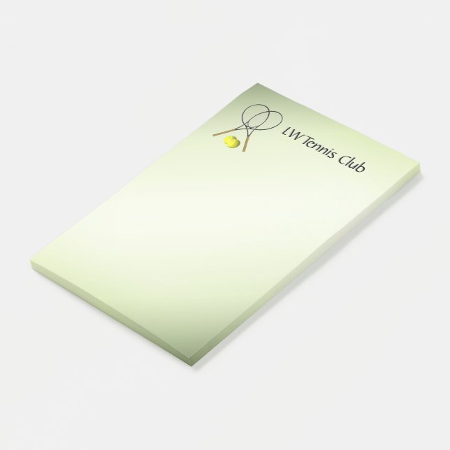 Bloco De Notas Tema de Esporte de Tênis Personalizado (Inclinado)