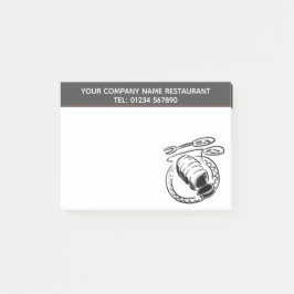 Bloco De Notas Tema de Ilustração do Restaurante de Carne de Bovi