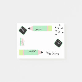 Bloco De Notas Tema de Melancia Volta às Aulas Nome do Professor