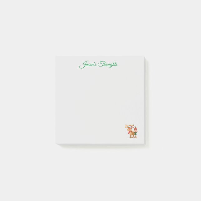Bloco De Notas Tema de Natal personalizado (Frente)