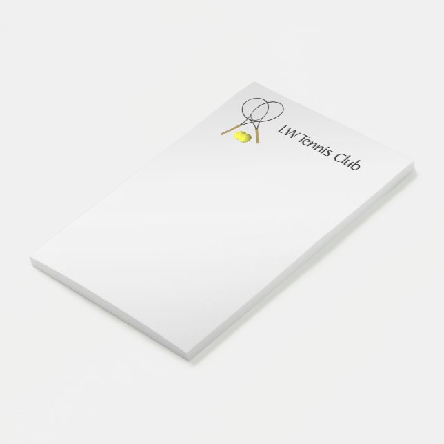 Bloco De Notas Tema do esporte do tênis personalizado (Inclinado)