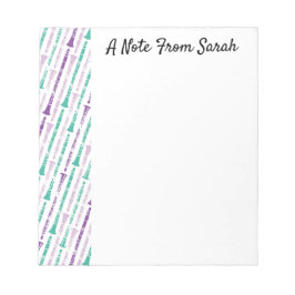 Bloco De Notas Tema do Instrumento de Oferta do Clarinet Player P