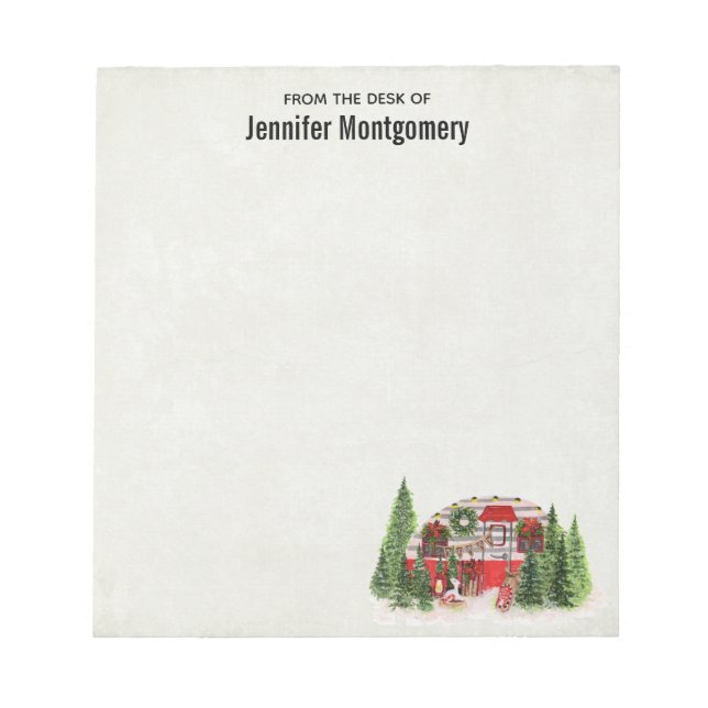 Bloco De Notas Tema Russo do Camper do Reboque de Natal (Frente)