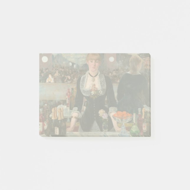 Bloco De Notas Temperamental Barman Parisiense Manet Um Bar no Fo (Frente)