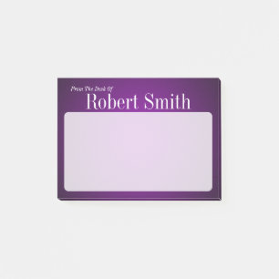 Bloco De Notas Tendência Personalizada Roxo e Cinza Preto