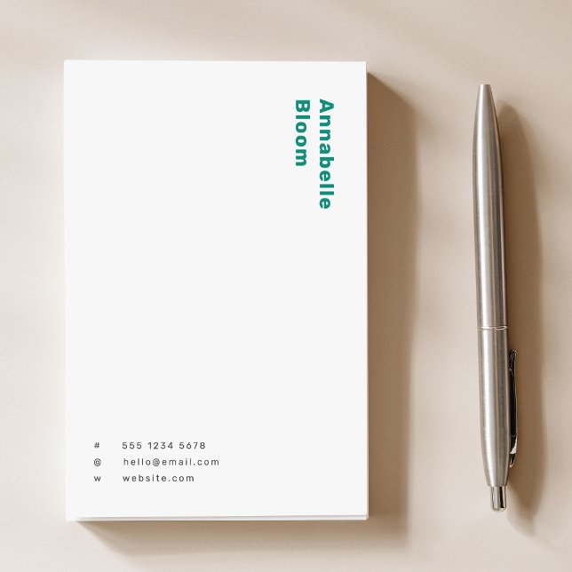 Bloco De Notas Tendy Green Modern Minimalista Simples (Criador carregado)